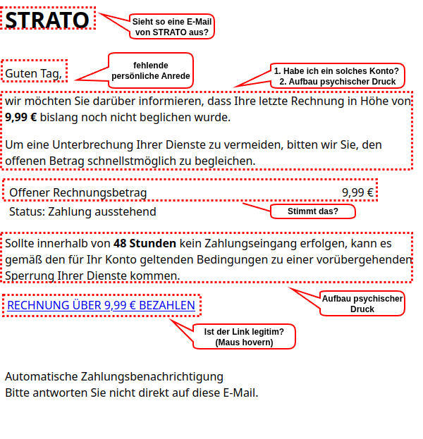 Beispiel für Spear-Phishing